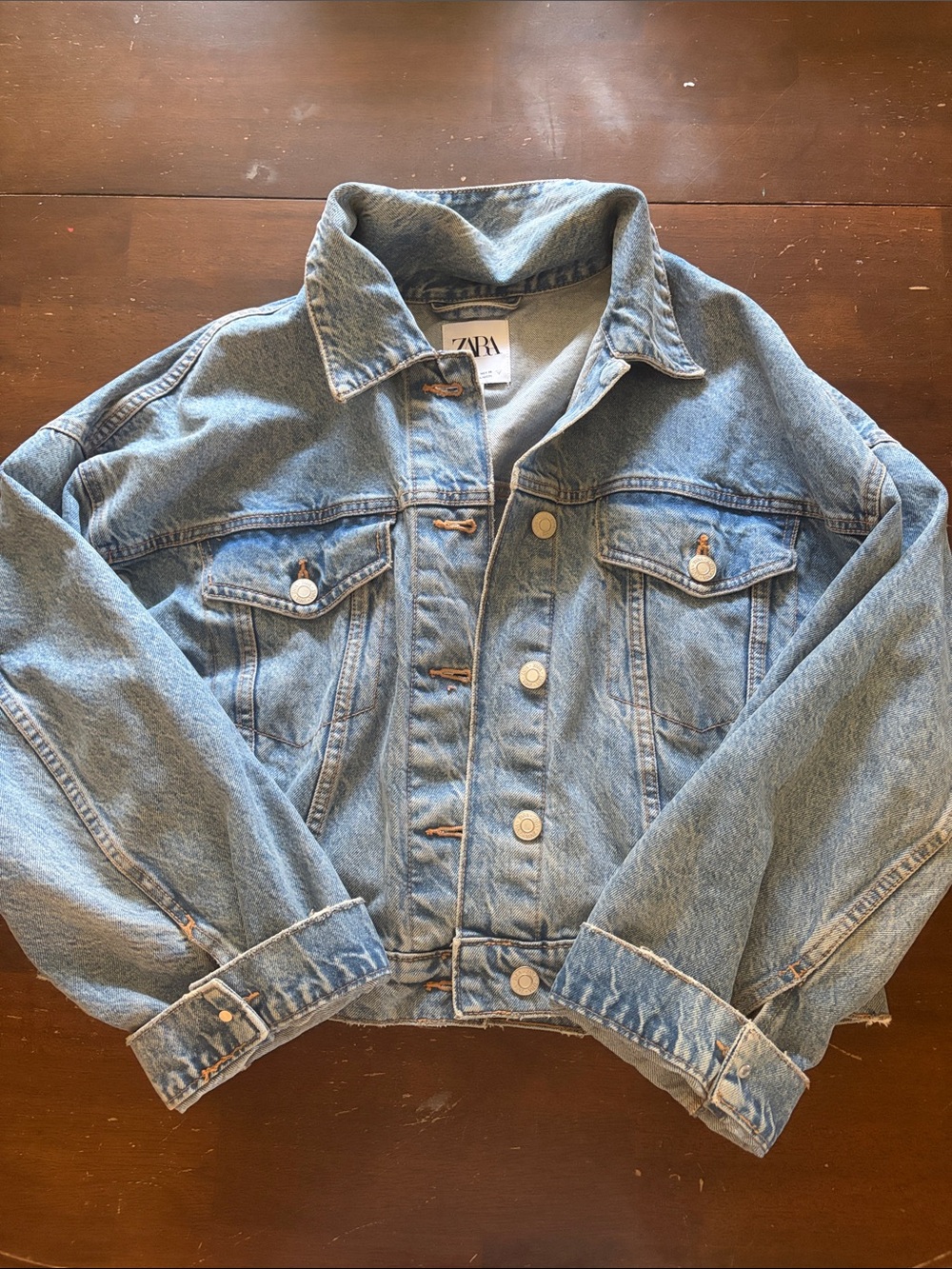 Zara Classic Light Blue Denim Jacket
